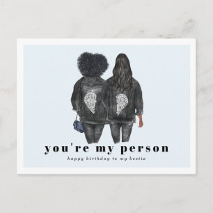 Du bist mein Mensch   Bester Freund Geburtstag Postkarte