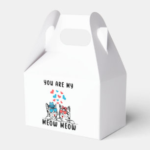 Du bist mein Meow Meow Pärchen Katze Valentinstag Geschenkschachtel