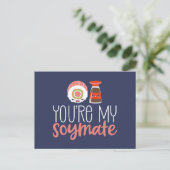 Du bist mein Niedlicher Pun Funny Valentine Day Postkarte (Stehend Vorderseite)