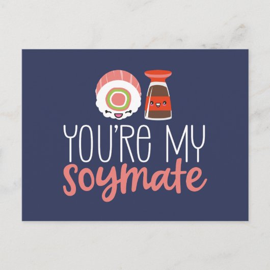 Du bist mein Niedlicher Pun Funny Valentine Day Postkarte (Vorderseite)