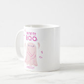 Du bist mein Niedliches Pink Ghost Halloween Kaffeetasse (Vorderseite Links)