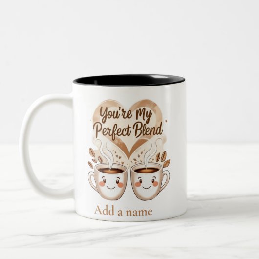 Du bist mein perfektes Spiel für Valentine Zweifarbige Tasse (Links)
