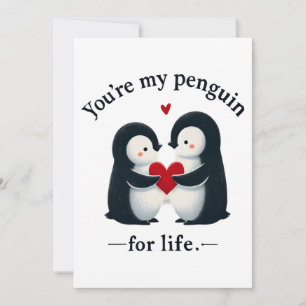 Du bist mein Pinguin für ein lebenslanges Paar Feiertagskarte