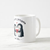 Du bist mein Pinguin für ein lebenslanges Paar Kaffeetasse (VorderseiteRechts)