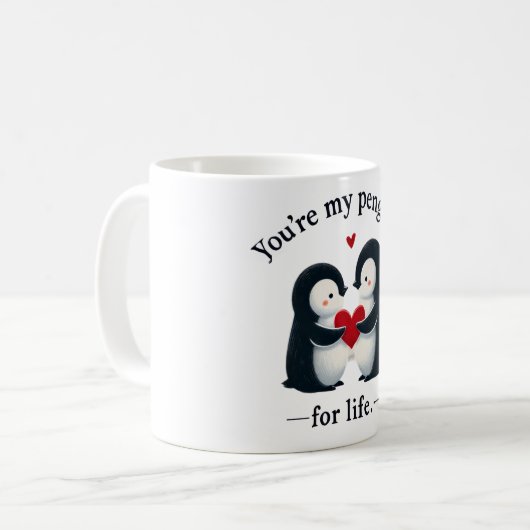 Du bist mein Pinguin für ein lebenslanges Paar Kaffeetasse (Vorderseite Links)