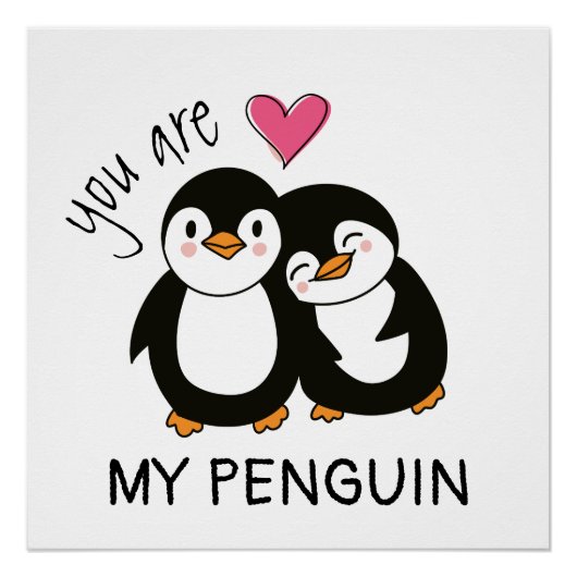 Du bist mein Pinguin Poster (Vorderseite)