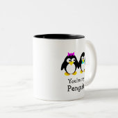 Du bist mein Pinguin Zweifarbige Tasse (VorderseiteRechts)