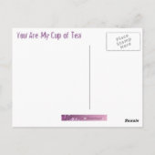Du bist mein Pokal der Postkarte für Tee (Rückseite)