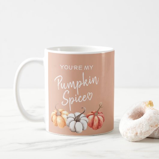 Du bist mein Pumpkin Gewürzfall Cosy Herbst Gesche Kaffeetasse (Mit Donut)