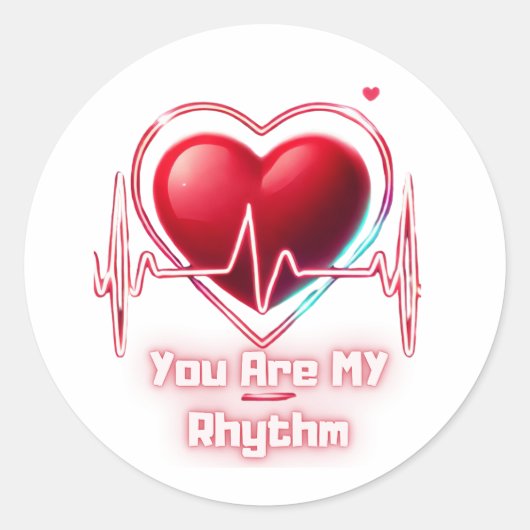 Du bist mein Rhythmus Runder Aufkleber (Vorderseite)