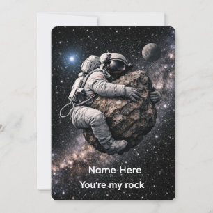 Du bist mein Rock Fun Astronaut Space Liebe  Einladung