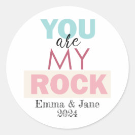 Du bist mein Rock Runder Aufkleber