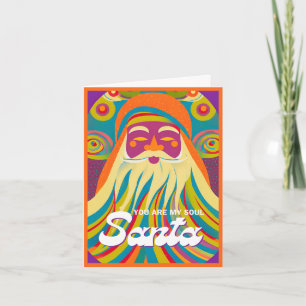 Du bist mein Seelen-Weihnachtsmann Boho Hippie Wei Feiertagskarte