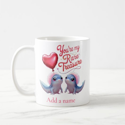 Du bist mein seltener Schatz für Valentine Kaffeetasse (Links)