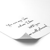 Du bist mein Sohn Druck Poster (Ecke)