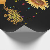 Du bist mein Sonnenblumen-Elefantenautismus Geschenkpapier (Ecke)