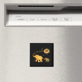 Du bist mein Sonnenblumen-Elefantenautismus Magnet (In Situ (Geschirrspüler))