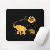 Du bist mein Sonnenblumen-Elefantenautismus Mousepad (Mit Mouse)