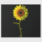 Du bist mein Sonnenblumen-Softball Geschenkpapier (Flach)