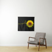 Du bist mein Sonnenblumen-Softball Wandteppich (Beispiel (Horizontal))