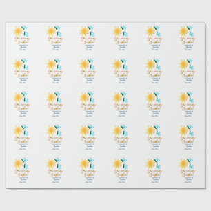 Du bist mein sonnengelber, orangefarbener Sonnenbl Geschenkpapier