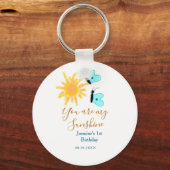 Du bist mein sonnengelber, orangefarbener Sonnenbl Schlüsselanhänger (Rückseite)