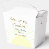 Du bist mein sonnengelbes Pastellgebäck Geburtstag Geschenkschachtel (Rückseite)