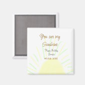 Du bist mein sonnengelbes Pastellgebäck Geburtstag Magnet (Vorderseite/Rückseite)