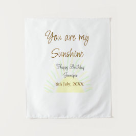 Du bist mein sonnengelbes Pastellgebäck Geburtstag Wandteppich