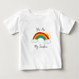 Du bist mein sonnenschauer Regenbogen-Kleinkind-T Baby T-shirt