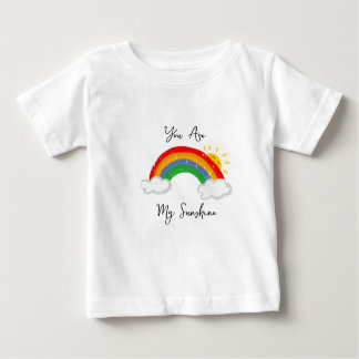 Du bist mein sonnenschauer Regenbogen-Kleinkind-T  Baby T-shirt