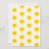 Du bist mein Sonnenschein 1. Geburtstag Party Einladung (Rückseite)