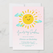 Du bist mein Sonnenschein 1. Geburtstag Party Einladung (Vorderseite)