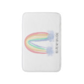 Du bist mein Sonnenschein Aquarell bemalt Regenbog Badematte (Vorderseite Vertikal)