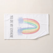 Du bist mein Sonnenschein Aquarell bemalt Regenbog Badhandtuch Set (Handtuch)