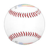 Du bist mein Sonnenschein Aquarell bemalt Regenbog Baseball (Rückseite)