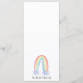 Du bist mein Sonnenschein Aquarell bemalt Regenbog Menükarte (Vorderseite)