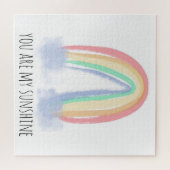Du bist mein Sonnenschein Aquarell bemalt Regenbog Puzzle (Horizontal)