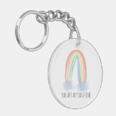 Du bist mein Sonnenschein Aquarell bemalt Regenbog Schlüsselanhänger (Vorderseite links)