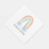 Du bist mein Sonnenschein Aquarell bemalt Regenbog Serviette (Ecke)