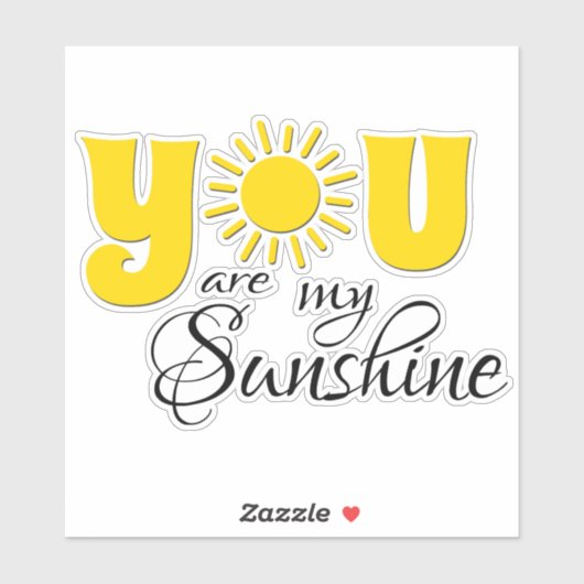 Du bist mein Sonnenschein Aufkleber (Blatt)