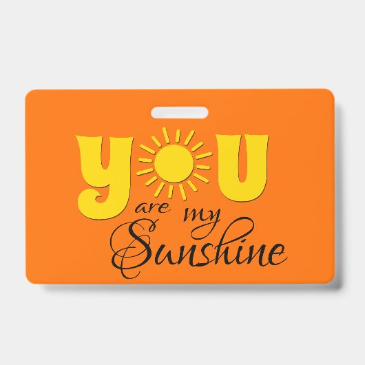 Du bist mein Sonnenschein Ausweis (Vorderseite)