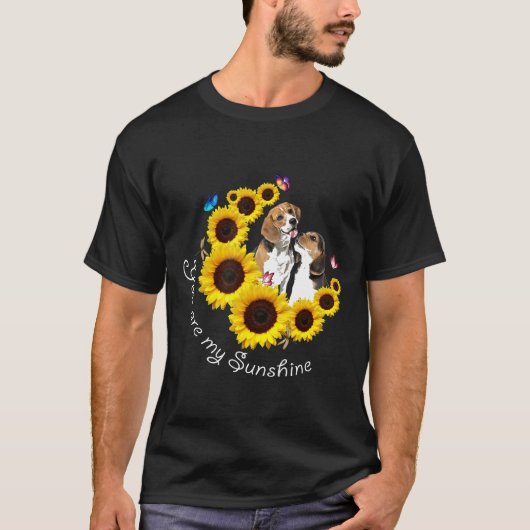 Du bist mein Sonnenschein-Beagle-Hund T-Shirt (Vorderseite)