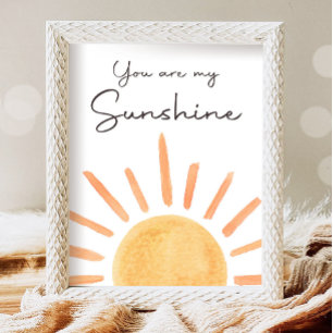 Du bist mein Sonnenschein Boho Little Sunshine Geb Poster