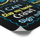 Du bist mein Sonnenschein Chalkboard-Junge zum ers Poster (Ecke)