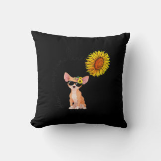 Du bist mein Sonnenschein Chihuahua Sonnenblume Ch Kissen