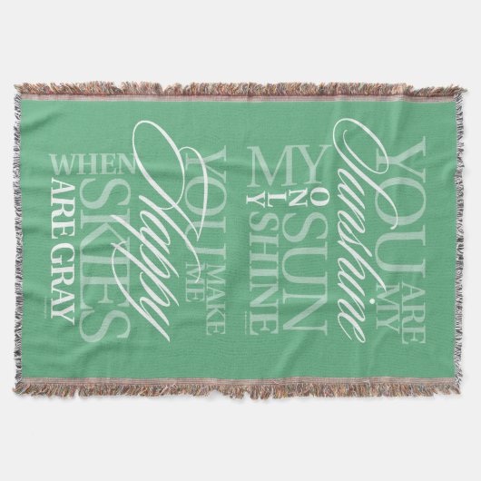 Du bist mein Sonnenschein Decke (Vorderseite)