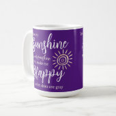 Du bist mein Sonnenschein, der mich Lila macht Kaffeetasse (Vorderseite Links)