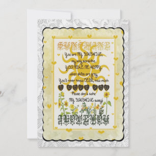 Du bist mein Sonnenschein. Einladung