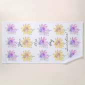 "Du bist mein Sonnenschein" farbiges Strandtuch (Vorderseite)